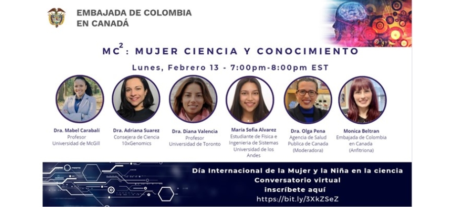 Embajada de Colombia en Canadá se une a la celebración del Día Internacional de la Mujer y la Niña en la Ciencia