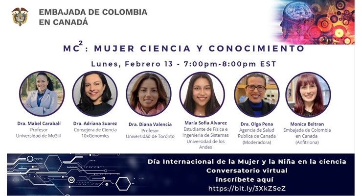 Embajada de Colombia en Canadá se une a la celebración del Día Internacional de la Mujer y la Niña en la Ciencia
